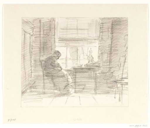 Interior with an Old Woman at a Window