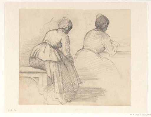 Two Studies of a Seated Woman, Seen from Behind