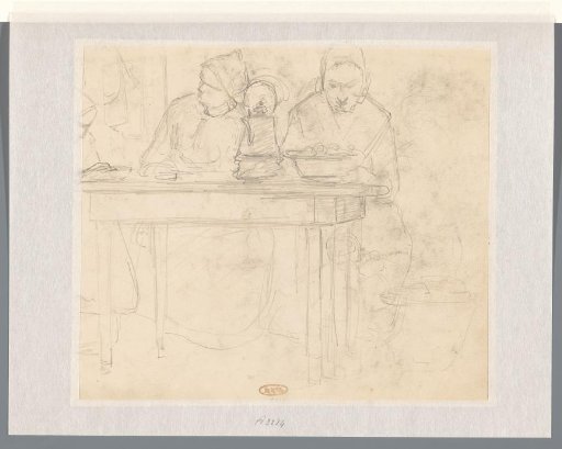 Two women at table at mealtime