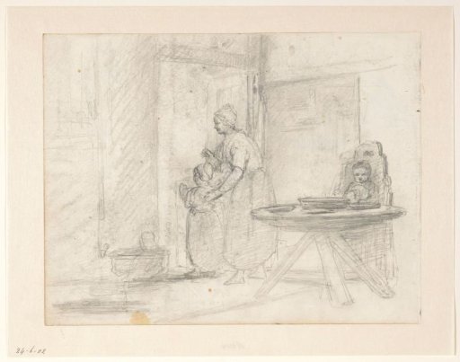 Woman letting a child out
