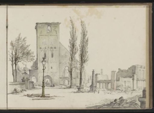 Oude Markt at Enschede after the City Fire of 1862