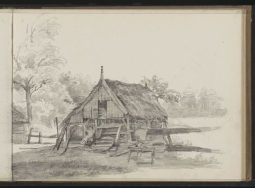 Figure in Front of a Farmhouse
