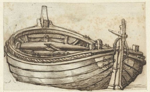 Barge, seen in foreshortening