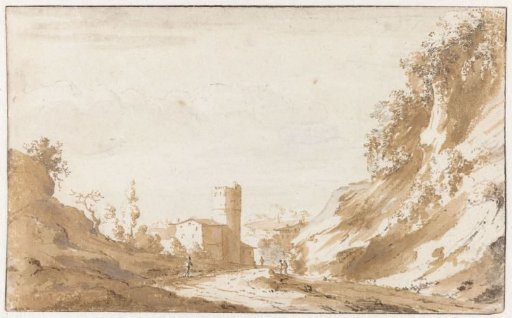 Road through a hilly landscape outside Brussels