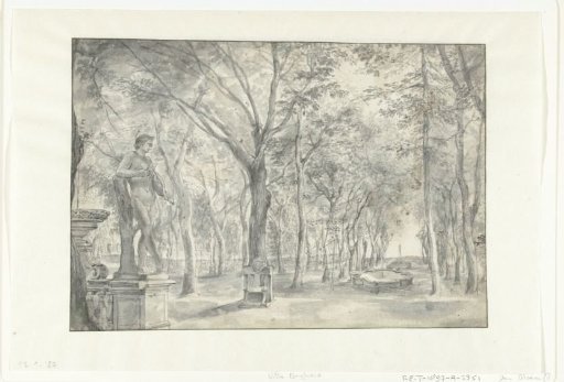 View in an Italian Garden (Villa Borghese?)