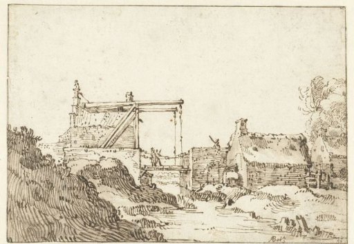 Drawbridge by a City Rampart