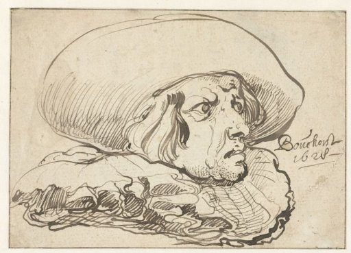 Head of a man, three-quarter view to the right