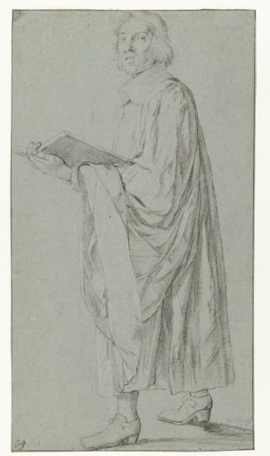 Study of a Standing Cleric, Holding a Book