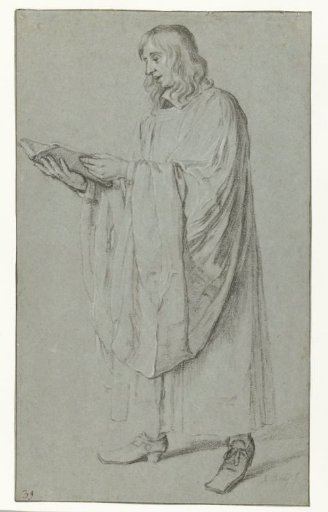 Study of a Standing Cleric, Holding a Book
