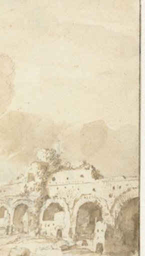 Ruins of the Aqueduct of Mezza Via near Rome