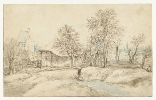 Farmhouse among trees