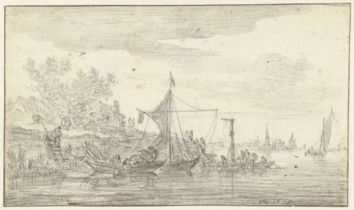 Riverbank with a Few Boats