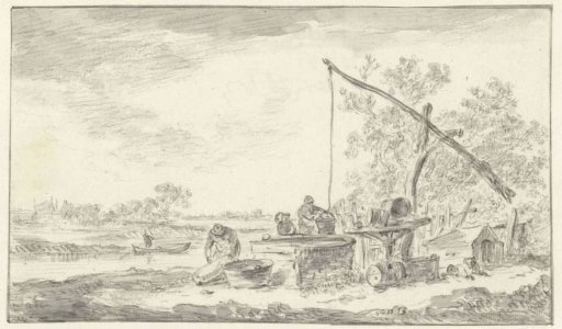 Two Figures at a Well
