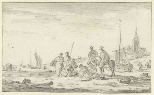 Fishermen and Riders on the Beach of Scheveningen