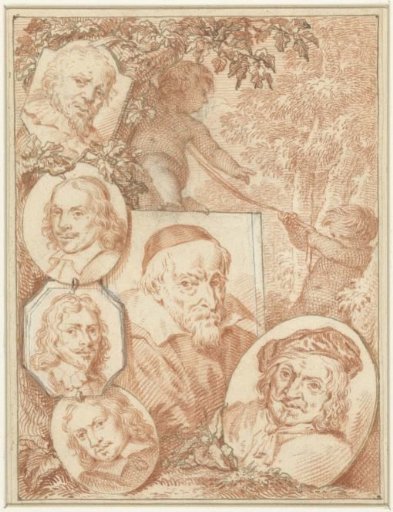 Portraits of Wybrand de Geest I, Wenzel Coebergher, Pieter Jansz. van Asch and others