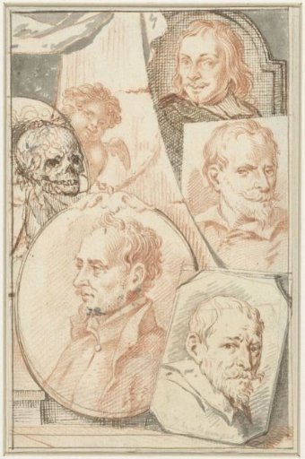 Portraits of Daniel Seghers, Jodocus de Momper and Cornelis de Vos