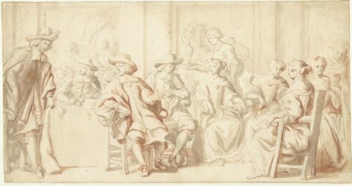 Portrait Group with Four Regents and Four Regentesses, a Servant and a Maid