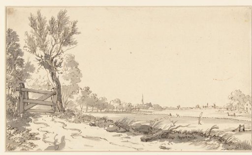 View over a flat landscape