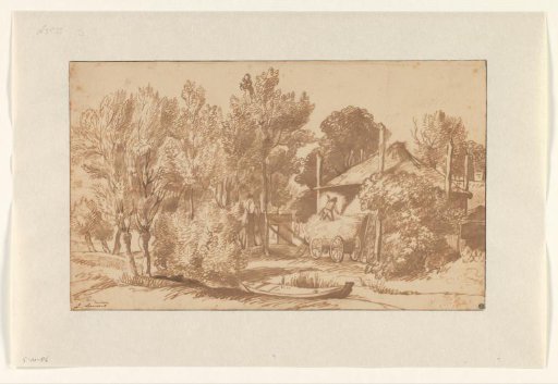 Farmhouse with a Haystack