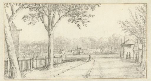 River Landscape on the Vecht (?), with Figures on a Road near a Haystack