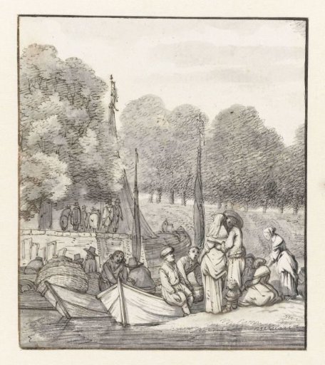 Landing stage for barges