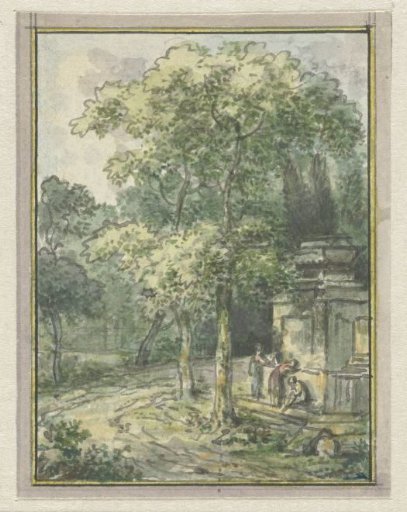 Landscape with a fountain
