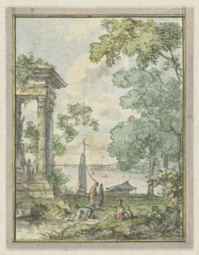 Landscape with temple ruin