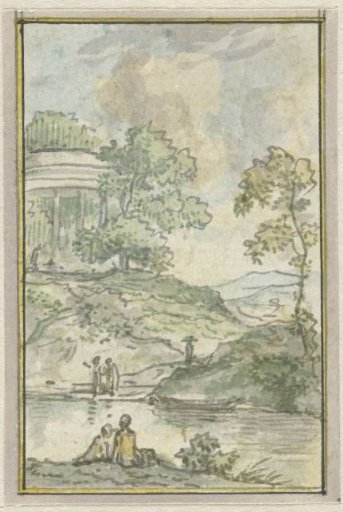 Landscape with a round temple