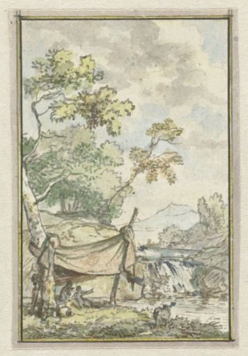 Landscape with a waterfall