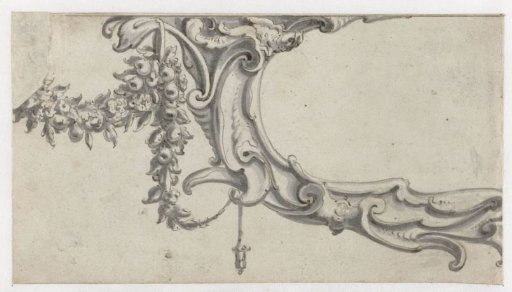 Fragment of a cartouche with a festoon