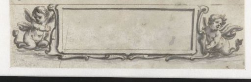 Cartouche with two putti