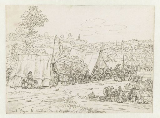 View of an Encampment of the Army of Willem III at Lembeek, Flemish Brabant