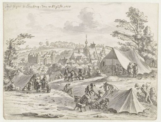 View of an Encampment of the Army of Willem III at Lembeek, Hainaut