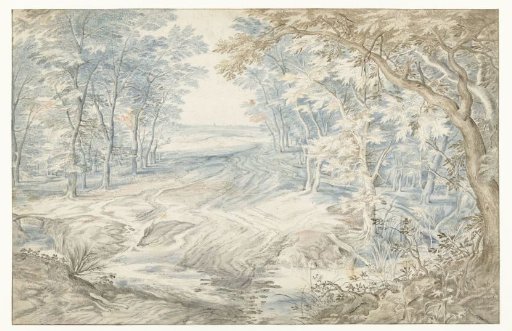 Ford at the edge of a forest