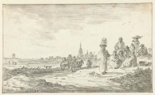 Dune landscape with view of Scheveningen