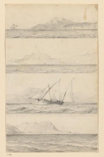 Four Studies of Gibraltar Seen from a Ship