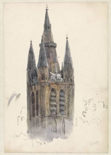 Church tower at Delft
