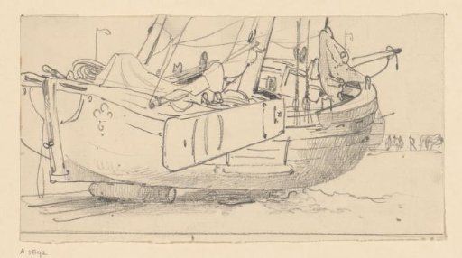 A Boat Being Hauled Ashore