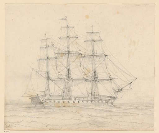 Three-masted ship