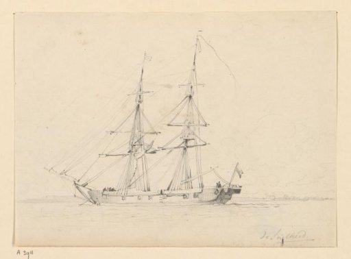 Two-Masted Ship Named De Snelheid