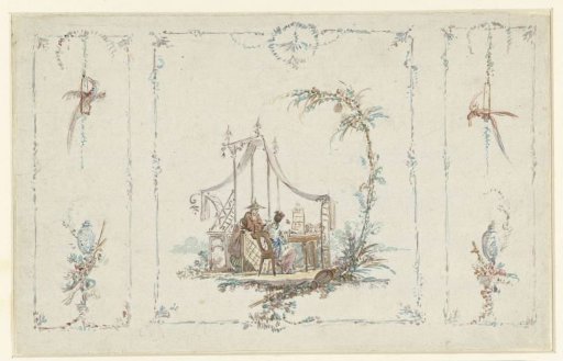 Design sketch in Chinoiserie style