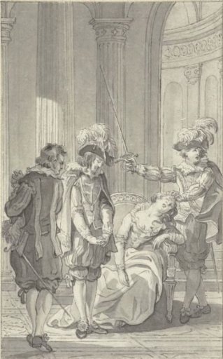 Illustration for the Play Ines de Castro by Rhijnvis Feith
