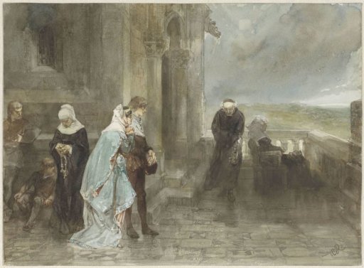 On the lookout, scene from the 12th century