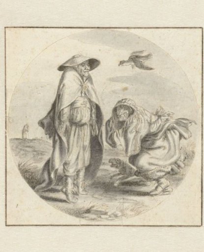 Man and Woman Imitating Birds