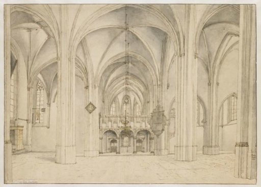 View of the Nave and Choir of the Sint-Cunerakerk, Rhenen, Looking East