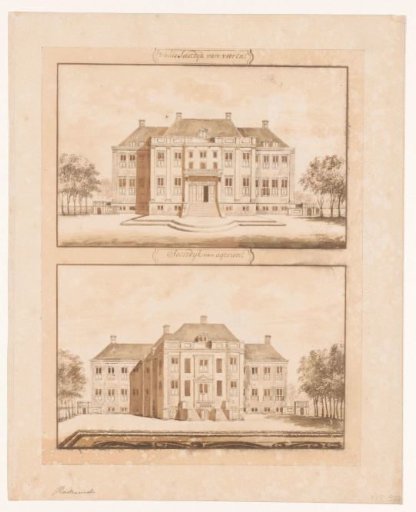 House Soestdijk, seen from the front and from the back