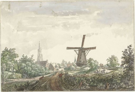 View of the Leusden road to Amersfoort
