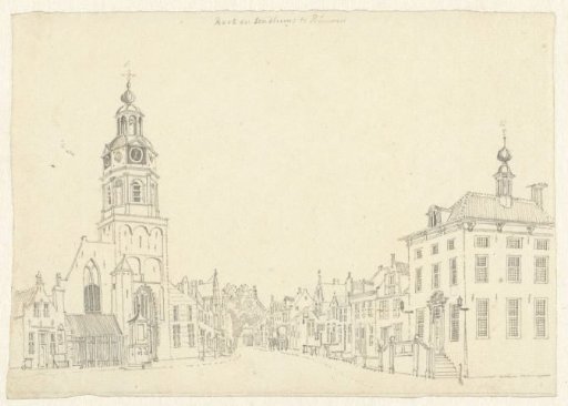 Church and town hall at Buren
