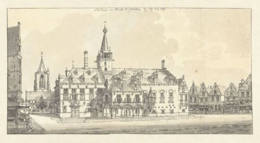 Town hall and church of Gorinchem