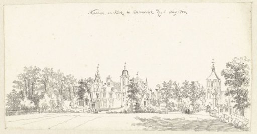 Castle and church at Oosterwijk, near Heukelum